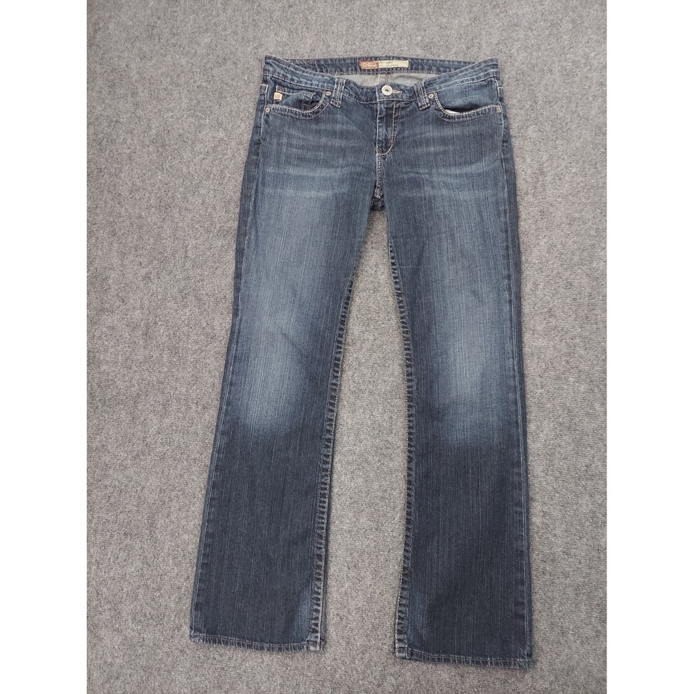 Big Star Jeans Women 32 L Blue REMY Low Rise Bootcut Embroidered Pockets Western